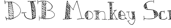 DJB Monkey Scratches font preview